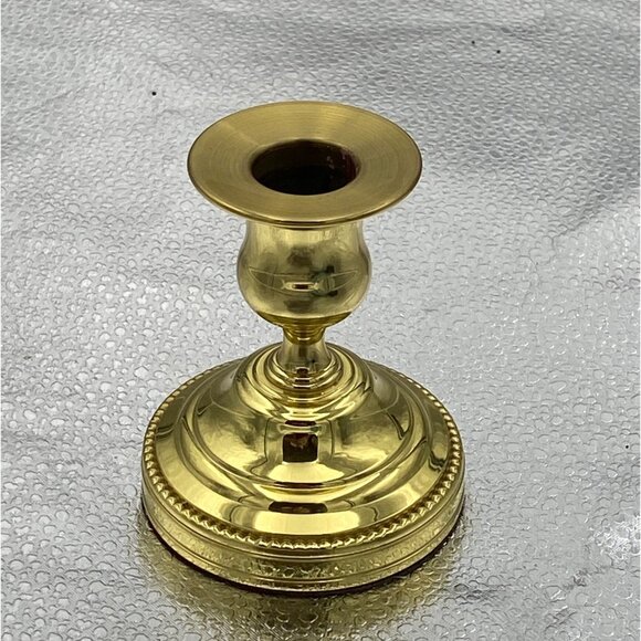 Smithsonian Institution Baldwin Brass Candle Holder 3.5” Tall 3” base 14 oz - Picture 1 of 9
